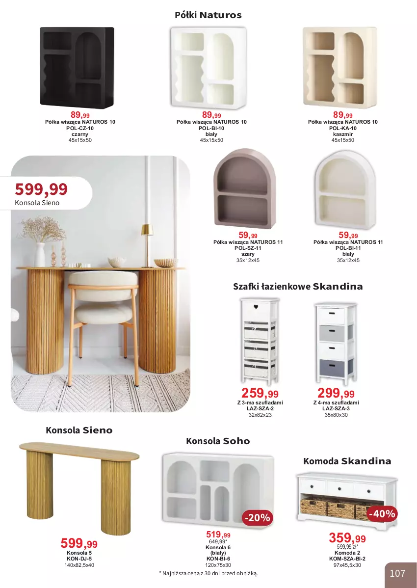 Gazetka promocyjna Bodzio - ważna 01.04 do 30.06.2026 - strona 107 - produkty: Komoda, Konsola, Moda, Półka