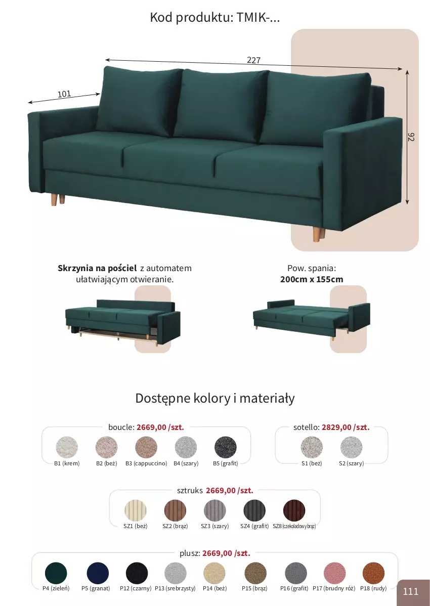 Gazetka promocyjna Bodzio - ważna 01.04 do 30.06.2026 - strona 111 - produkty: Cappuccino, Gra, Granat, Pościel