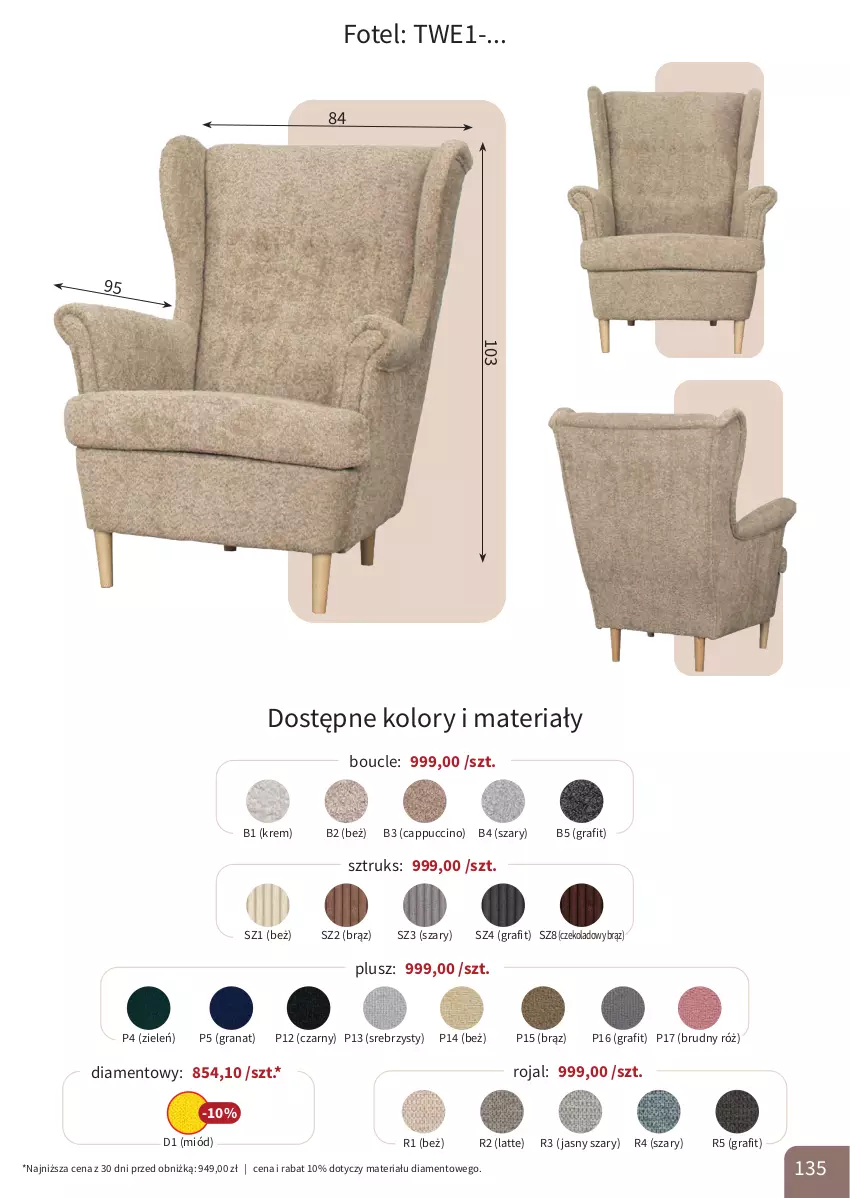 Gazetka promocyjna Bodzio - ważna 01.04 do 30.06.2026 - strona 135 - produkty: Cappuccino, Fotel, Gra, Granat, Miód