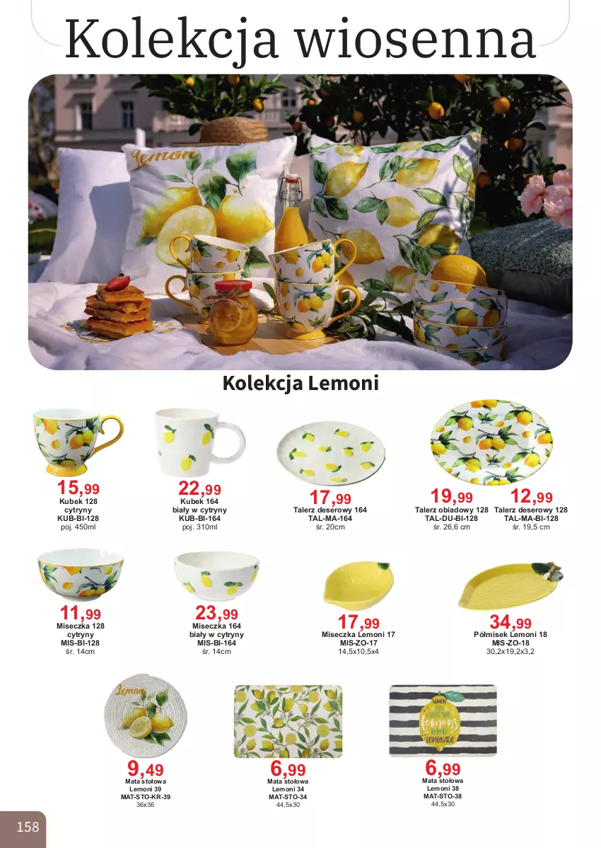 Gazetka promocyjna Bodzio - ważna 01.04 do 30.06.2026 - strona 158 - produkty: Cytryny, Deser, Kubek, Miseczka, Ser, Talerz, Talerz deserowy, Talerz obiadowy