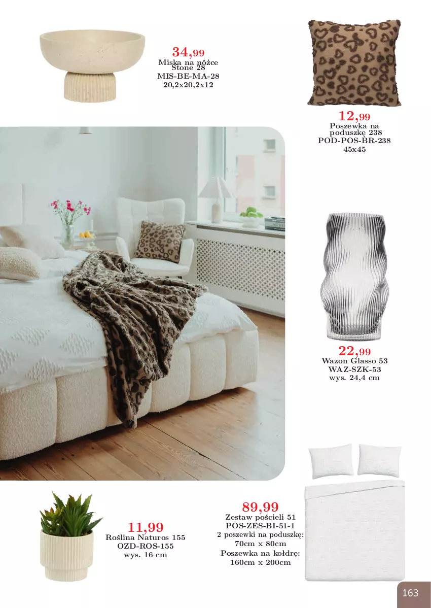 Gazetka promocyjna Bodzio - ważna 01.04 do 30.06.2026 - strona 163 - produkty: Miska, Pościel, Poszewka, Wazon