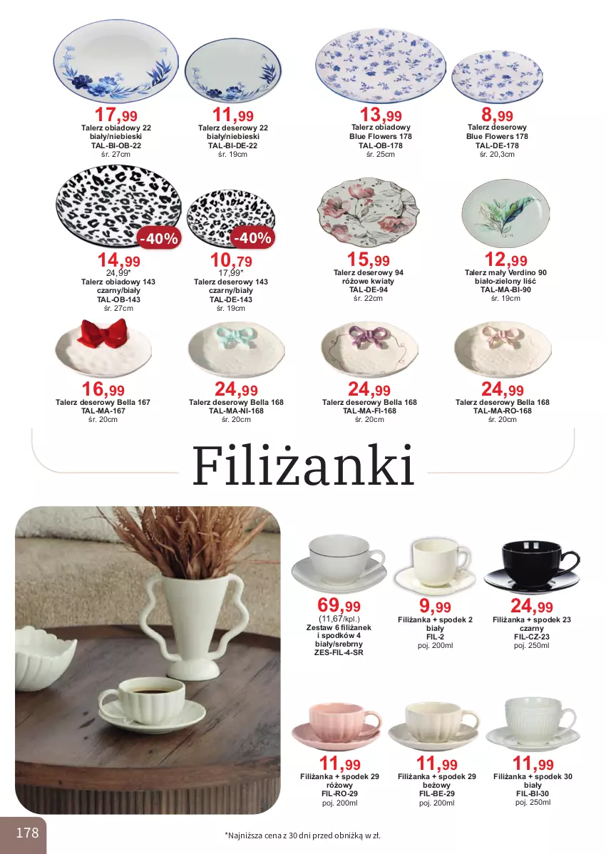 Gazetka promocyjna Bodzio - ważna 01.04 do 30.06.2026 - strona 178 - produkty: Bell, Bella, Deser, Filiżanka, Ser, Talerz, Talerz deserowy, Talerz obiadowy