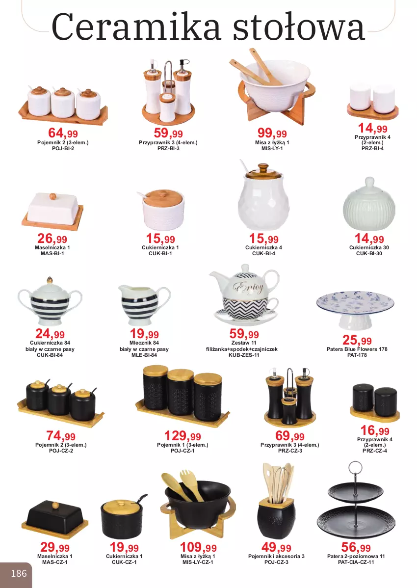 Gazetka promocyjna Bodzio - ważna 01.04 do 30.06.2026 - strona 186 - produkty: Cukier, Filiżanka, Maselniczka, Pojemnik, Tera