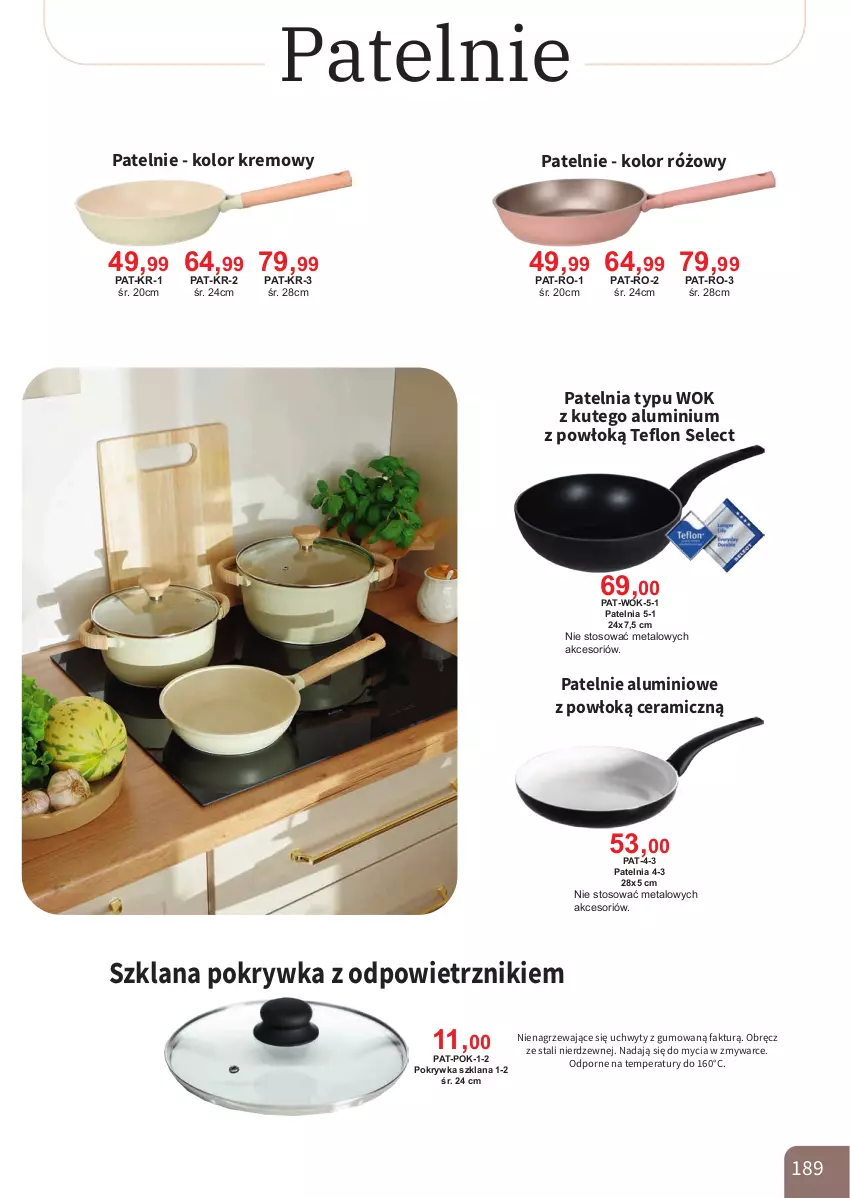 Gazetka promocyjna Bodzio - ważna 01.04 do 30.06.2026 - strona 189 - produkty: Fa, LANA, Patelnia, Pokrywka szklana, Por, Uchwyty