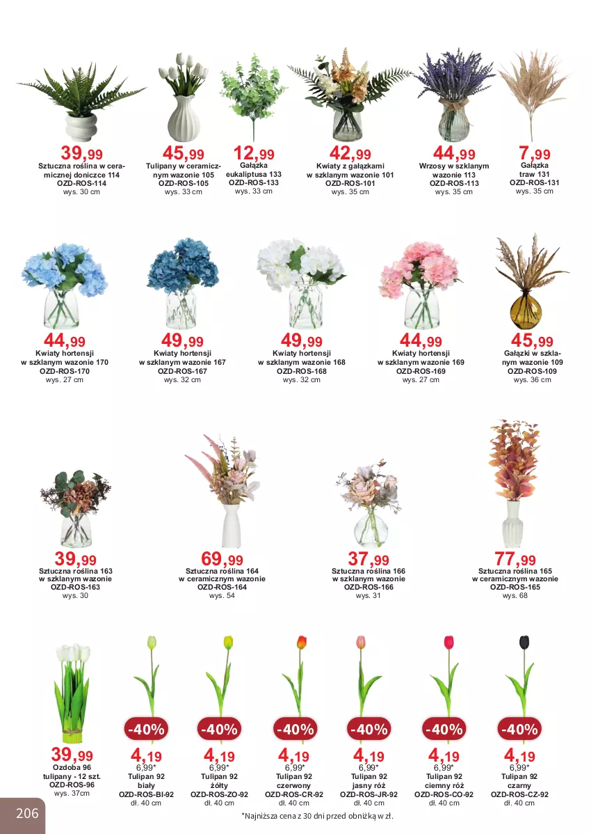 Gazetka promocyjna Bodzio - ważna 01.04 do 30.06.2026 - strona 206 - produkty: Ozdoba, Tulipan, Wazon