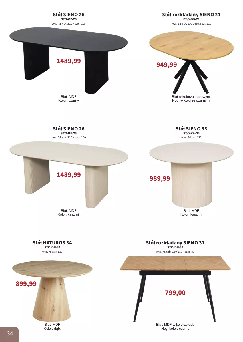 Gazetka promocyjna Bodzio - ważna 01.04 do 30.06.2026 - strona 34 - produkty: Stół, Stół rozkładany