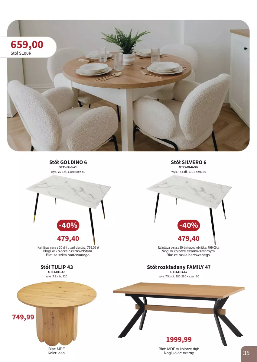 Gazetka promocyjna Bodzio - ważna 01.04 do 30.06.2026 - strona 35 - produkty: Fa, Stół, Stół rozkładany
