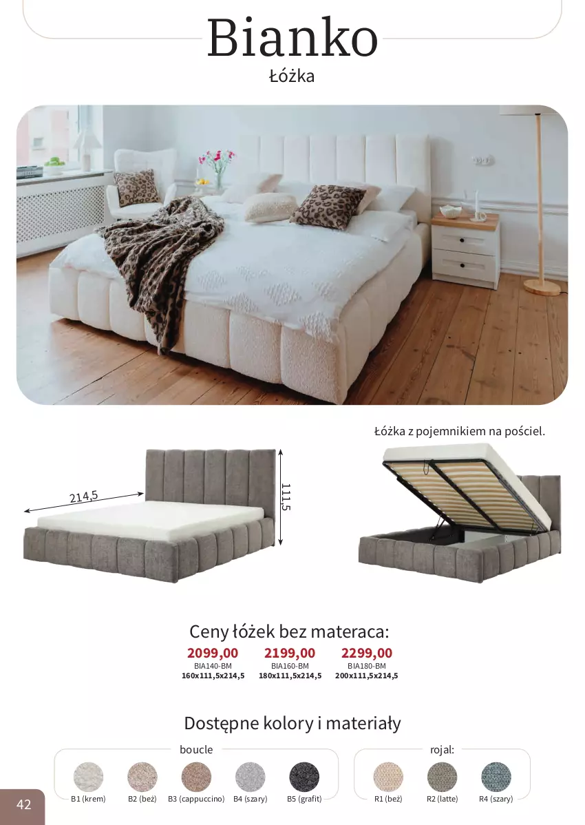 Gazetka promocyjna Bodzio - ważna 01.04 do 30.06.2026 - strona 42 - produkty: Cappuccino, Gra, Materac, Pojemnik, Pościel, Tera