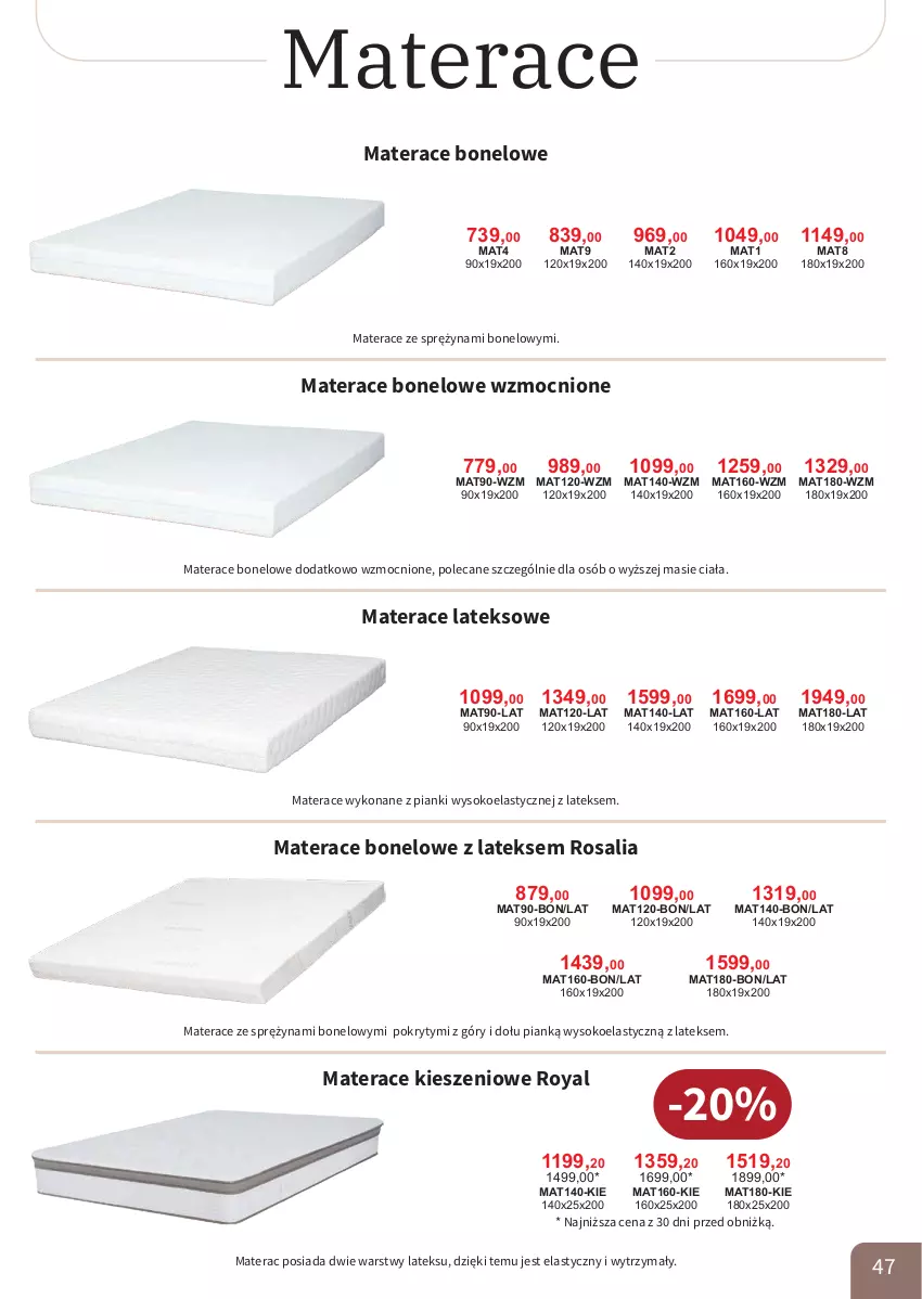 Gazetka promocyjna Bodzio - ważna 01.04 do 30.06.2026 - strona 47 - produkty: Materac, Sok, Tera