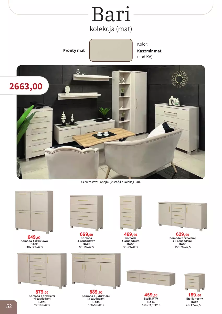 Gazetka promocyjna Bodzio - ważna 01.04 do 30.06.2026 - strona 52 - produkty: Drzwi, Komoda, Moda, Stolik, Stolik nocny