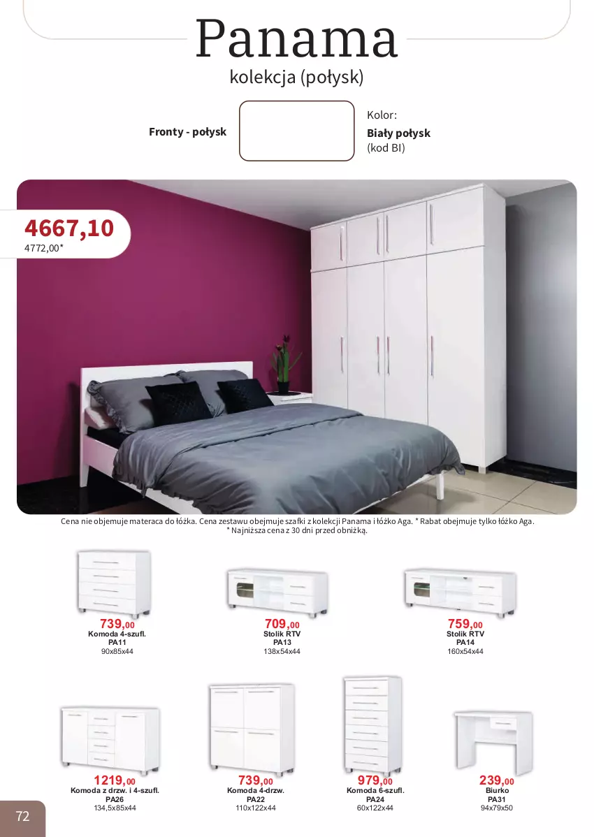Gazetka promocyjna Bodzio - ważna 01.04 do 30.06.2026 - strona 72 - produkty: Biurko, Komoda, Materac, Moda, Stolik, Tera