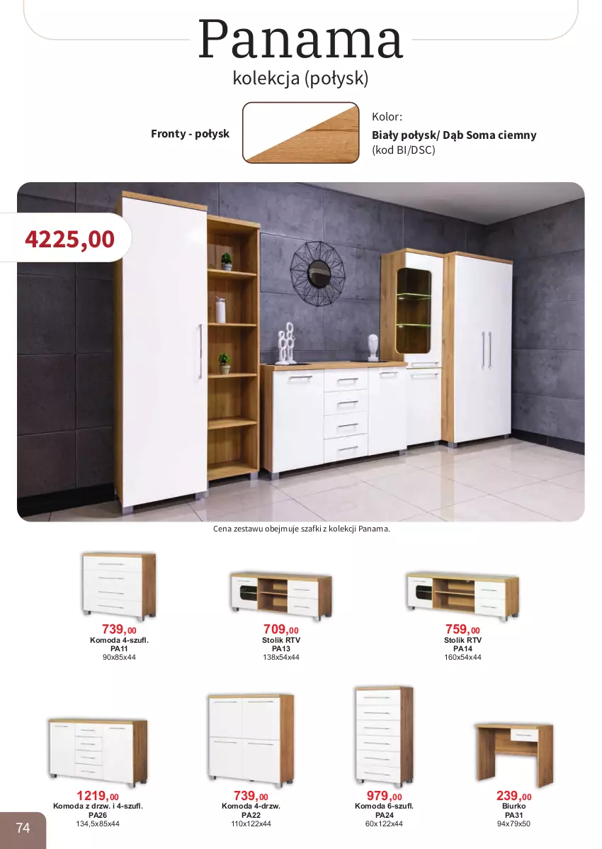Gazetka promocyjna Bodzio - ważna 01.04 do 30.06.2026 - strona 74 - produkty: Biurko, Komoda, Moda, Stolik