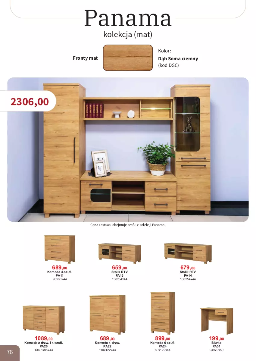 Gazetka promocyjna Bodzio - ważna 01.04 do 30.06.2026 - strona 76 - produkty: Biurko, Komoda, Moda, Stolik