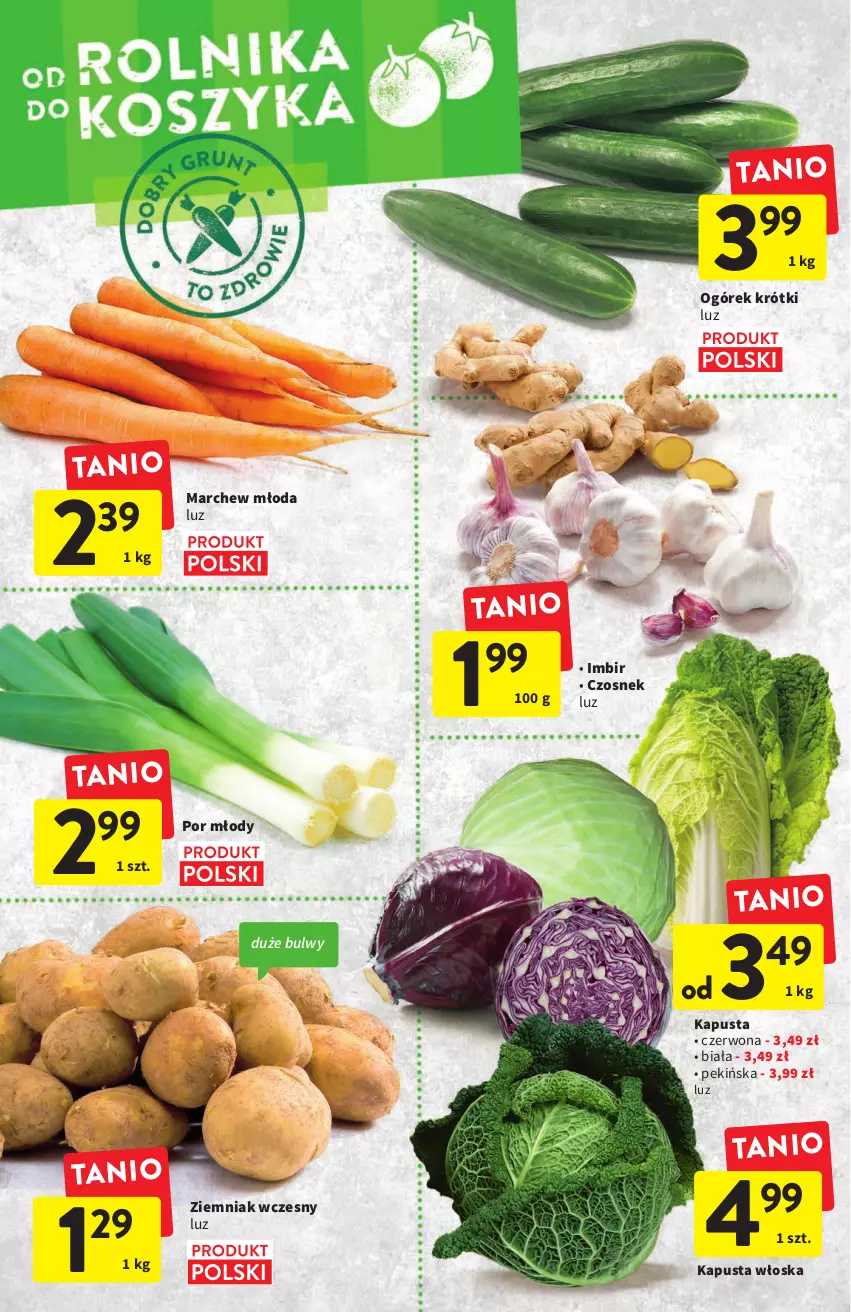 Gazetka promocyjna Intermarche - Gazetka Intermarche - ważna 01.09 do 07.09.2022 - strona 12 - produkty: Czosnek, Imbir, Ogórek, Por