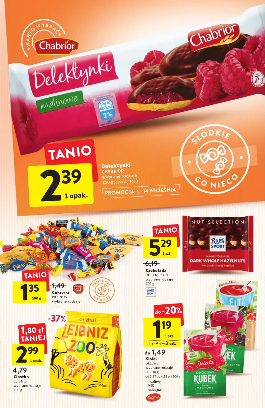 Gazetka promocyjna Intermarche - Gazetka Intermarche - ważna 01.09 do 07.09.2022 - strona 26 - produkty: Chabrior, Ciastka, Cukier, Cukierki, Czekolada, Kisiel, Por, Sport