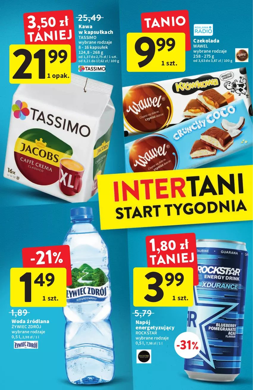 Gazetka promocyjna Intermarche - Gazetka Intermarche - ważna 01.09 do 07.09.2022 - strona 36 - produkty: Czekolada, Kawa, LANA, Napój, Tassimo, Wawel, Woda