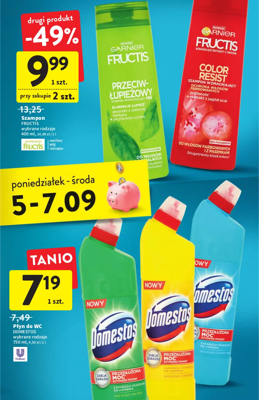 Gazetka promocyjna Intermarche - Gazetka Intermarche - ważna 01.09 do 07.09.2022 - strona 37 - produkty: Domestos, Fructis, Płyn do wc, Szampon