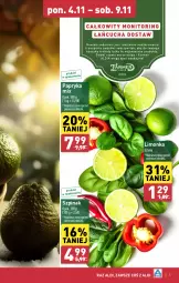 Gazetka promocyjna Aldi - Farmer ALDIK poleca świeże owoce i warzywa - Gazetka - ważna od 09.11 do 09.11.2024 - strona 5 - produkty: Papryka, Limonka, Szpinak