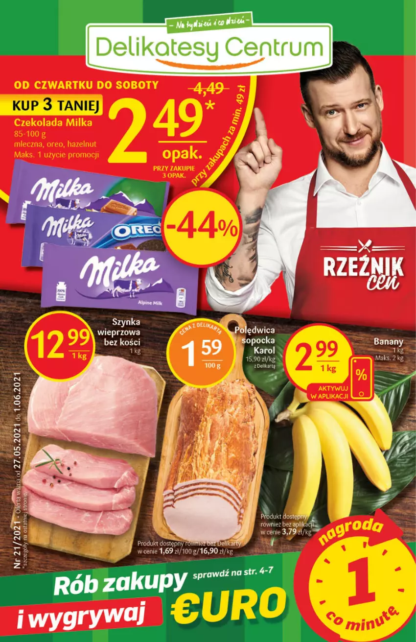 Gazetka promocyjna Delikatesy Centrum - Gazetka Delikatesy Centrum - ważna 27.05 do 01.06.2021 - strona 1 - produkty: Fa, Gry, Rum, Szynka