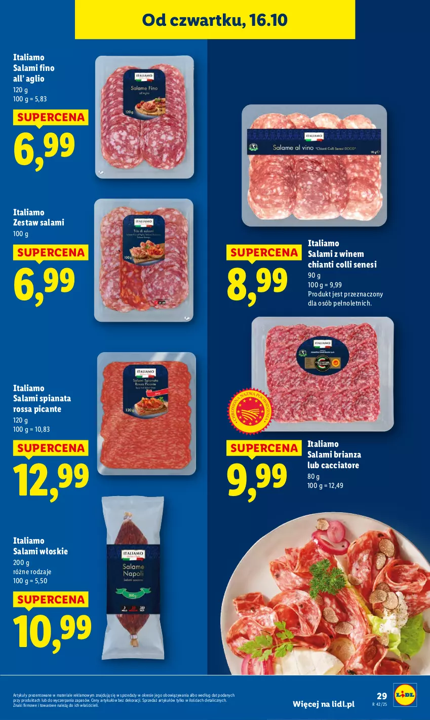 Gazetka promocyjna Lidl - GAZETKA - ważna 16.10 do 18.10.2025 - strona 33 - produkty: Chia, Chianti, Salami