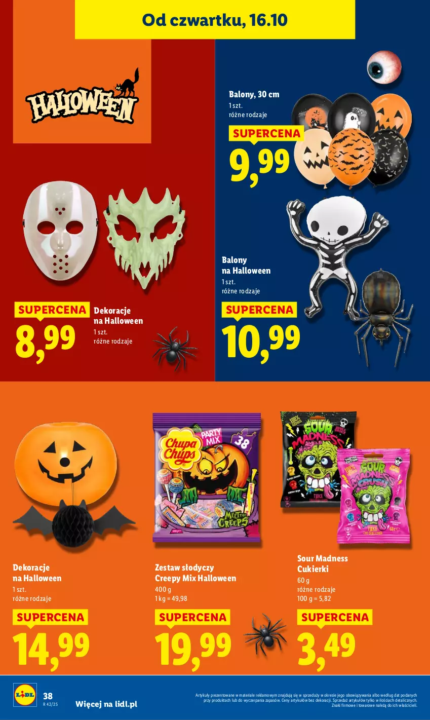 Gazetka promocyjna Lidl - GAZETKA - ważna 16.10 do 18.10.2025 - strona 42 - produkty: Balony, Cukier, Cukierki