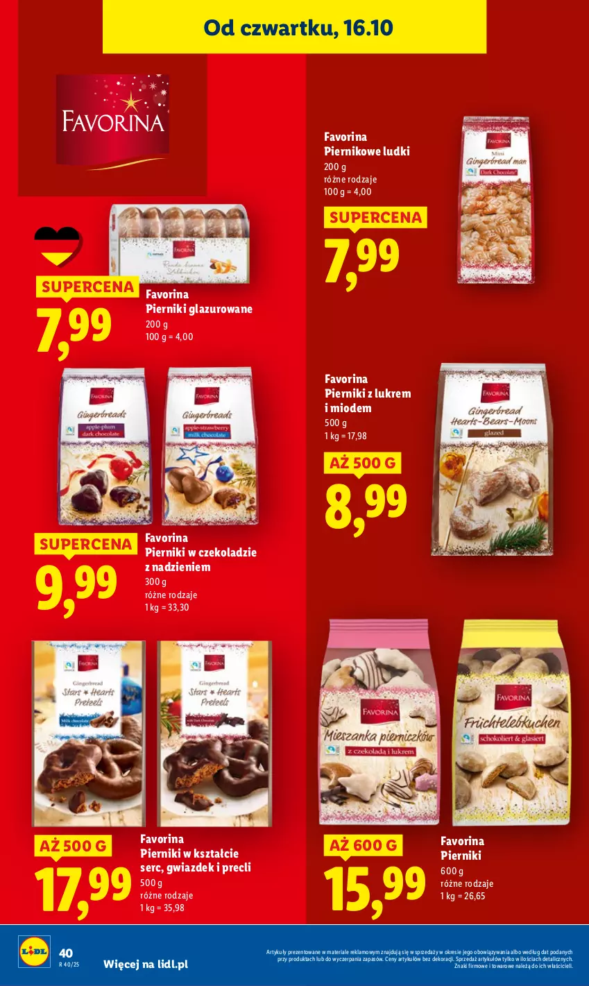 Gazetka promocyjna Lidl - GAZETKA - ważna 16.10 do 18.10.2025 - strona 44 - produkty: Fa, Lazur, Piernik, Pierniki w czekoladzie, Ser