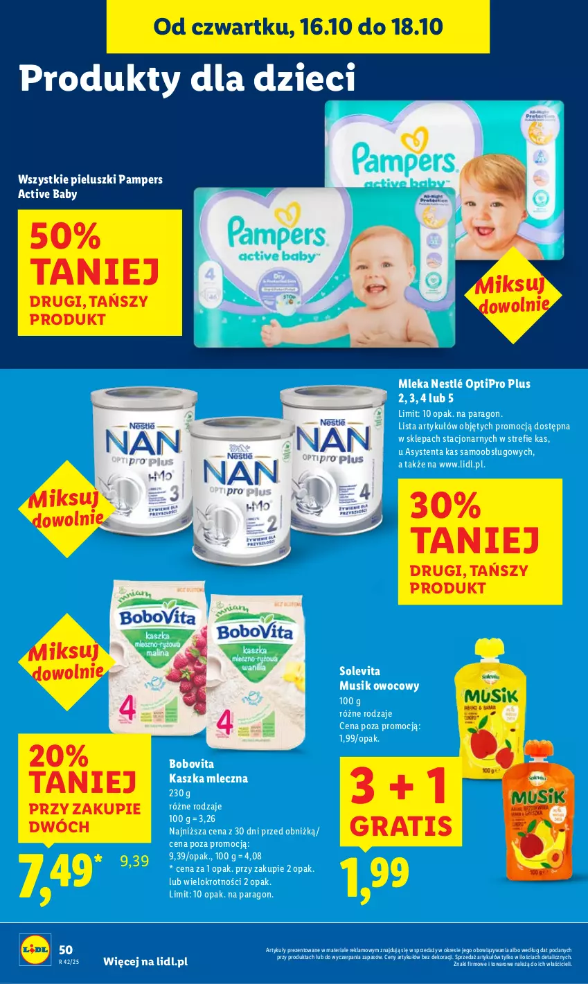 Gazetka promocyjna Lidl - GAZETKA - ważna 16.10 do 18.10.2025 - strona 54 - produkty: BoboVita, Dzieci, Gra, Mus, Nestlé, Pampers