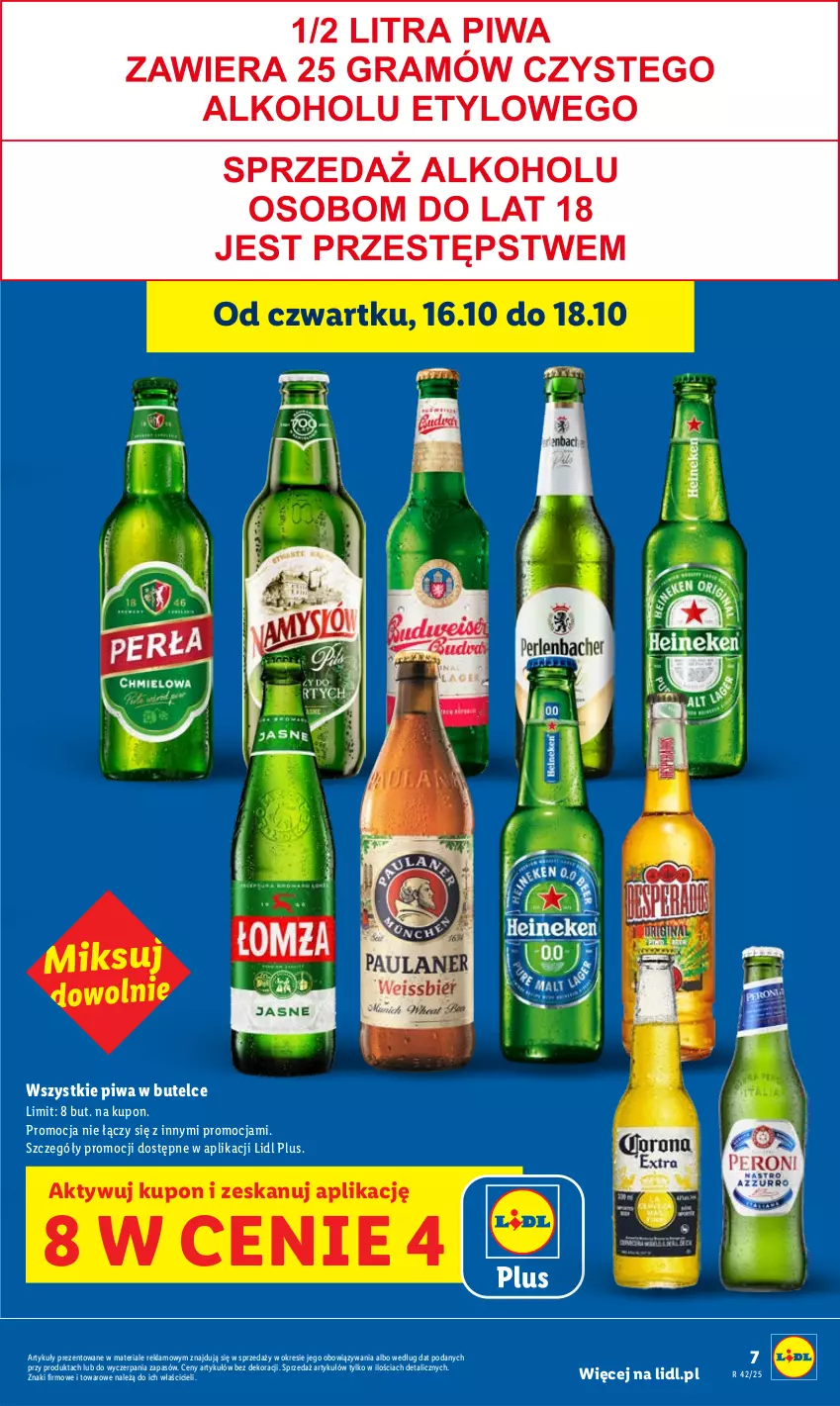 Gazetka promocyjna Lidl - GAZETKA - ważna 16.10 do 18.10.2025 - strona 7 - produkty: Piwa
