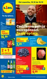 Gazetka promocyjna Lidl - GAZETKA - Gazetka - ważna od 18.10 do 18.10.2025 - strona 1 - produkty: Piwa, Banany, Ser, Por, Gra, Szynka wieprzowa, Chipsy, Chrupki, Szynka, Pilos, Gouda