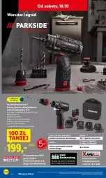 Gazetka promocyjna Lidl - GAZETKA - Gazetka - ważna od 18.10 do 18.10.2025 - strona 16 - produkty: Parkside, Ser, Akumulatorowa wiertarkowkrętark, Wiertarkowkrętarka, Warka, Tarka, Wkręt, Torba, Pudełko, Wkrętarka, Ogród, Akumulator