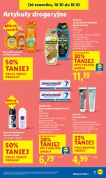 Gazetka promocyjna Lidl - GAZETKA - Gazetka - ważna od 18.10 do 18.10.2025 - strona 57 - produkty: Palmolive, Dezodorant, Pasta do zębów, Garnier, Blend-a-Med, Nivea, Kokos