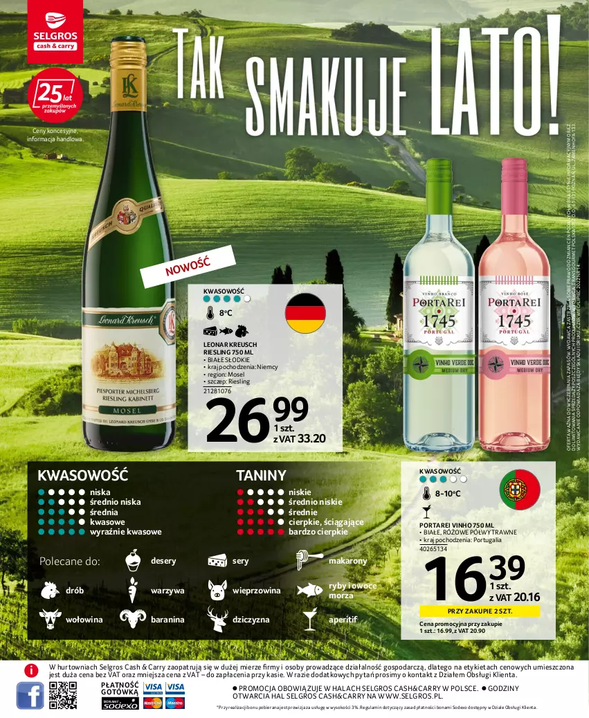 Gazetka promocyjna Selgros - Katalog wina - ważna 22.04 do 31.12.2022 - strona 16 - produkty: Deser, Drób, Dziczyzna, Fa, Leon, LG, Makaron, Owoce, Owoce morza, Piec, Por, Ryby i owoce morza, Ser, Sok, Tran, Warzywa, Wieprzowina, Wołowina