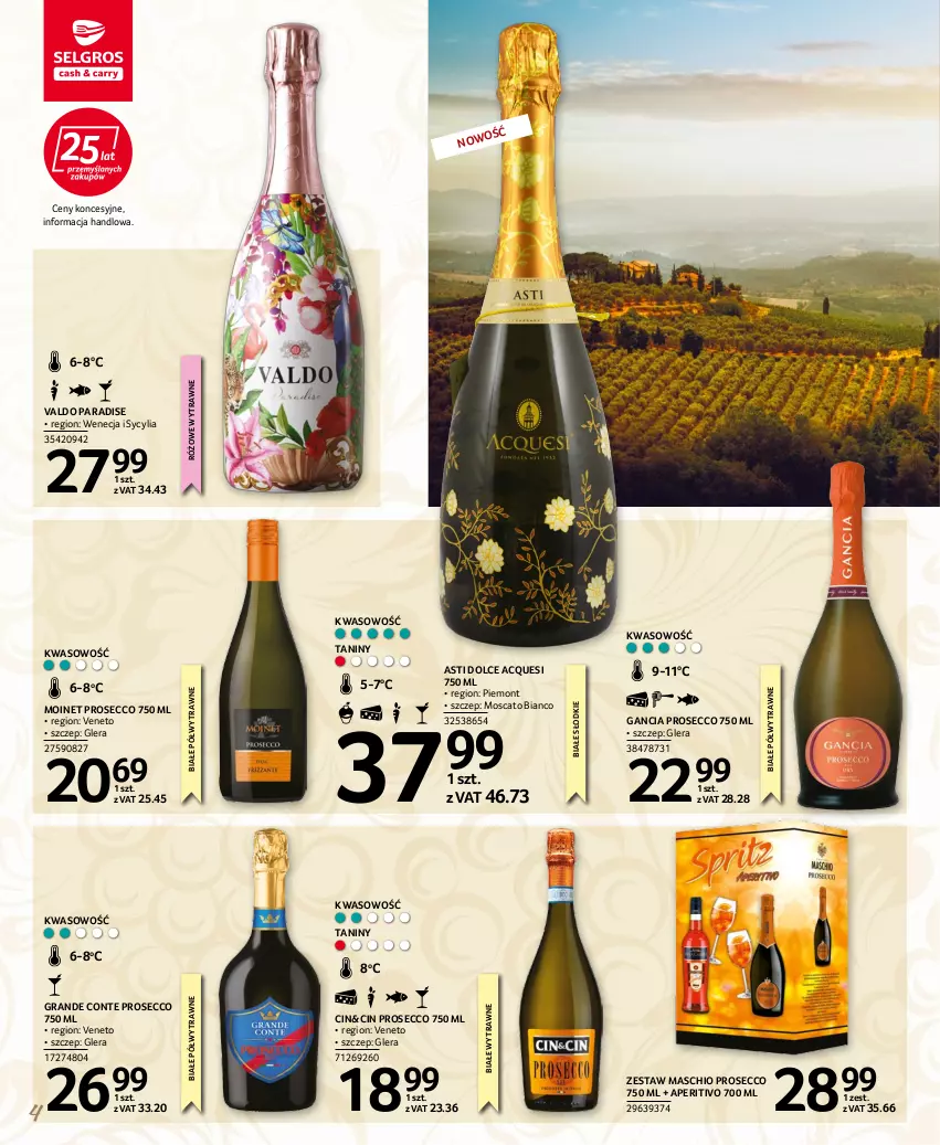 Gazetka promocyjna Selgros - Katalog wina - ważna 22.04 do 31.12.2022 - strona 4 - produkty: Gancia, Gra, Prosecco