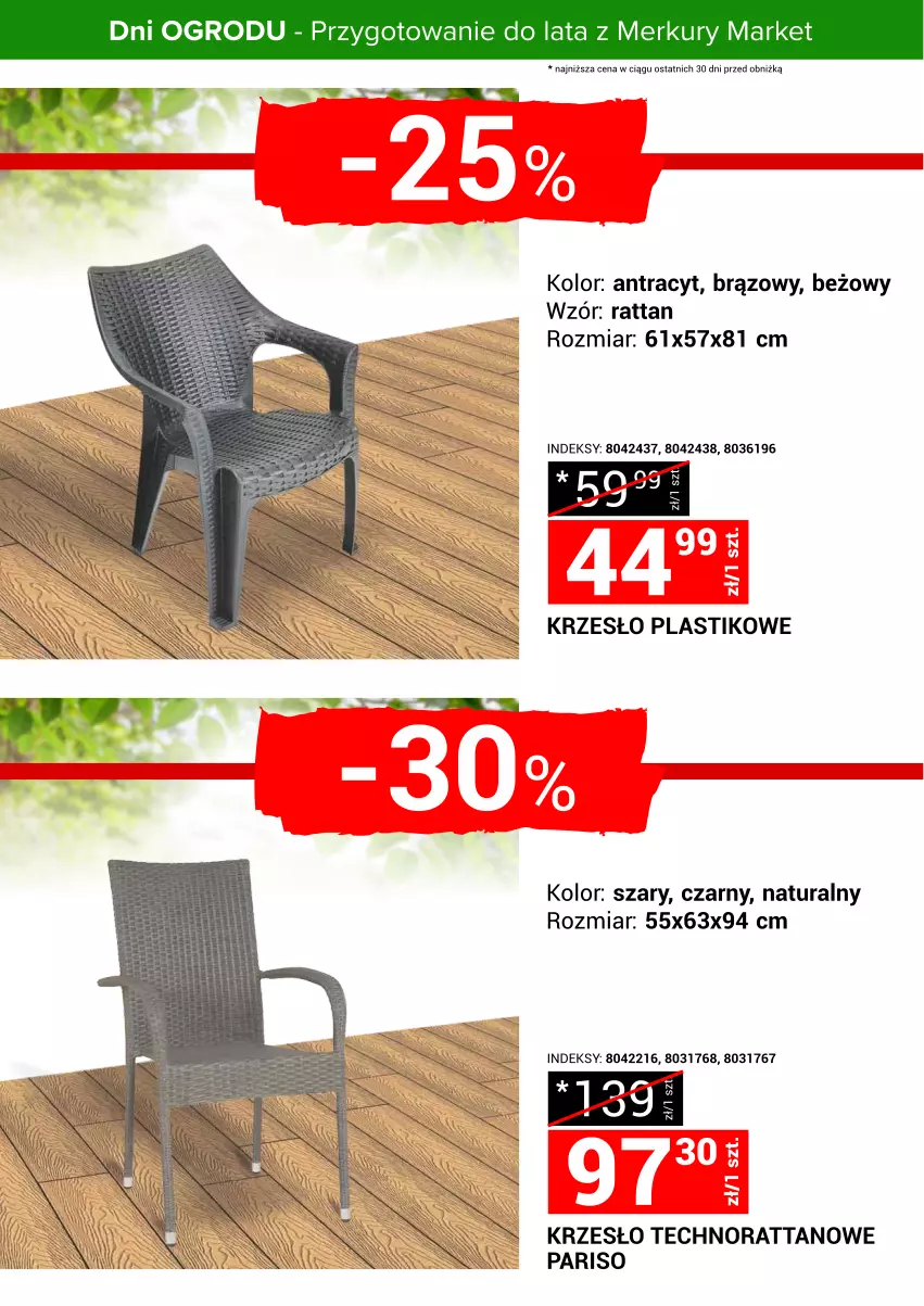 Gazetka promocyjna Merkury Market - Przygotowanie do lata z Merkury Market - ważna 17.05 do 25.05.2025 - strona 8 - produkty: Krzesło