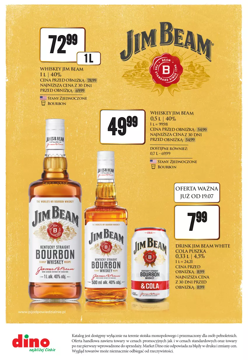 Gazetka promocyjna Dino - Katalog alkoholowy / lipiec 2024 - ważna 22.07 do 27.07.2024 - strona 12 - produkty: Bourbon, Jim Beam, Whiskey