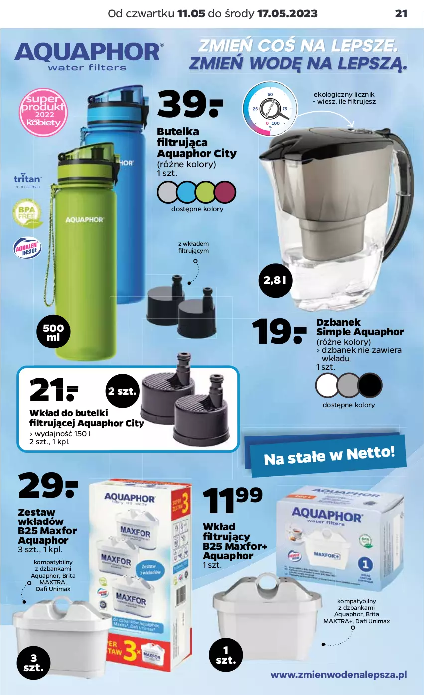 Gazetka promocyjna Netto - Akcesoria i dodatki - ważna 11.05 do 17.05.2023 - strona 5 - produkty: Aquaphor, Brit, Brita, Brita Maxtra, Dzbanek, Wkład filtrujący