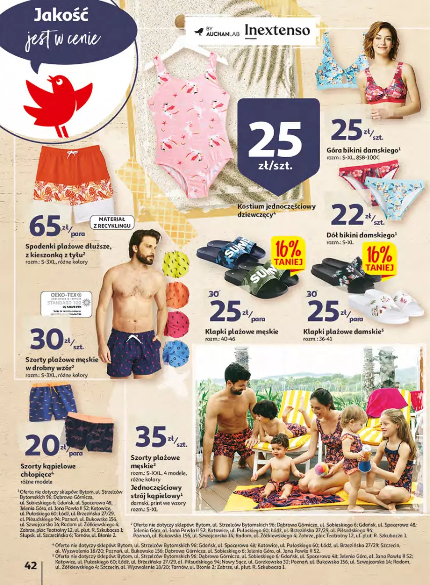 Gazetka promocyjna Auchan - Udane grillowanie jest w cenie Hipermarkety - ważna 19.05 do 28.05.2022 - strona 42 - produkty: Acer, Bikini, Cars, Klapki, Kostium, Strój kąpielowy, Szorty