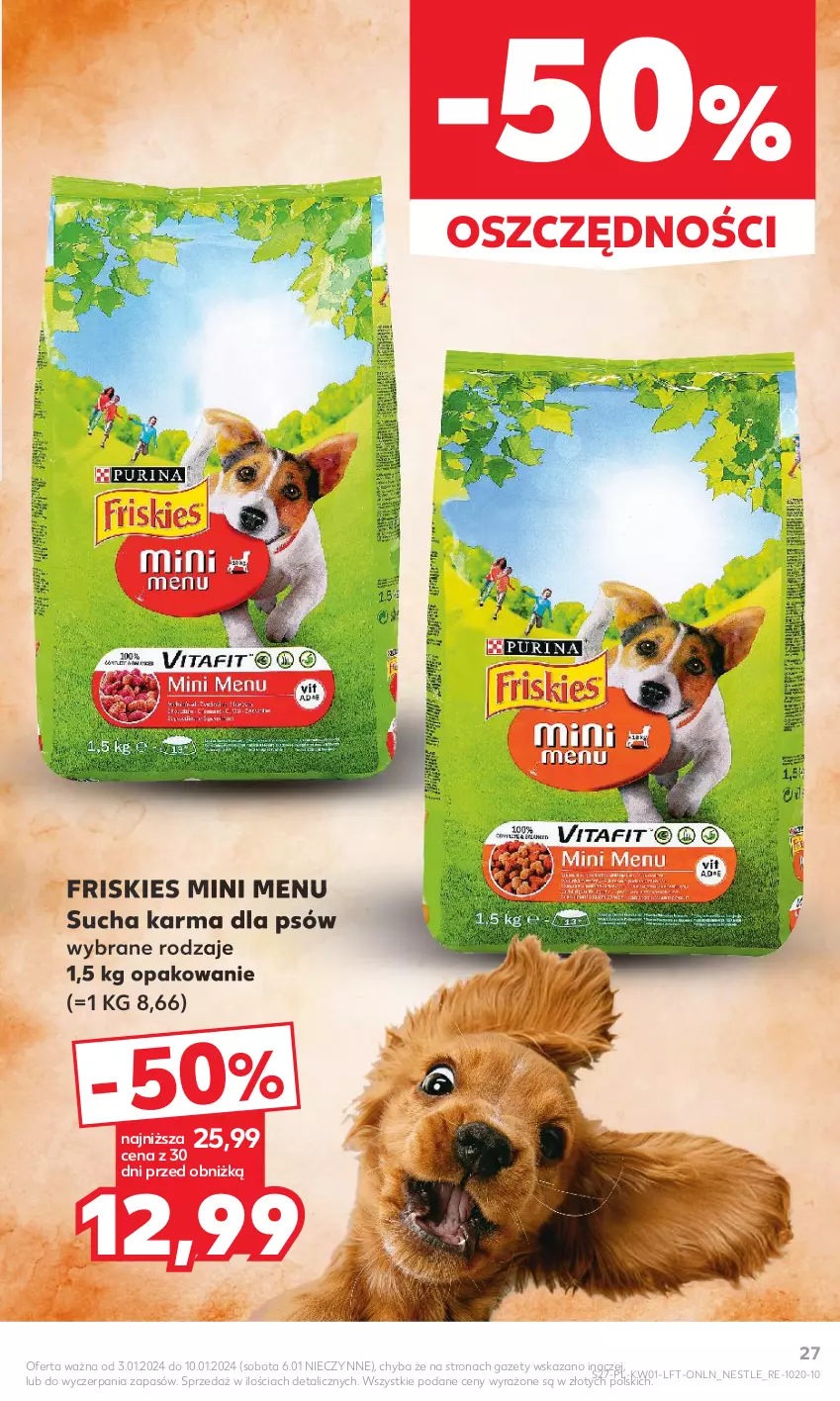 Gazetka promocyjna Kaufland - Gazetka tygodnia - ważna 03.01 do 10.01.2024 - strona 27 - produkty: Friskies, Sucha karma