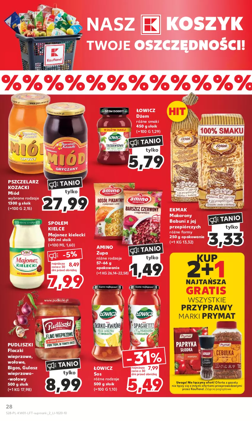 Gazetka promocyjna Kaufland - Gazetka tygodnia - ważna 03.01 do 10.01.2024 - strona 28 - produkty: Babuni, Bigos, Dżem, Gra, Kosz, Majonez, Makaron, Miód, Prymat, Przyprawy, Pudliszki, Sos, Waga, Zupa