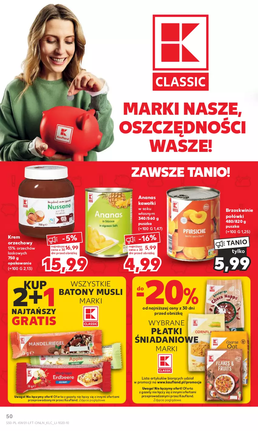 Gazetka promocyjna Kaufland - Gazetka tygodnia - ważna 03.01 do 10.01.2024 - strona 50 - produkty: Ananas, Baton, Brzoskwinie, Danio, Gra, Kawa, Krem orzechowy, Mus, Sok, Waga