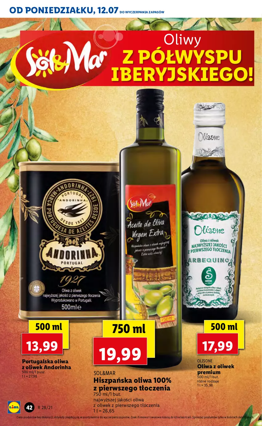 Gazetka promocyjna Lidl - GAZETKA - ważna 12.07 do 14.07.2021 - strona 42 - produkty: Oliwa z oliwek, Por