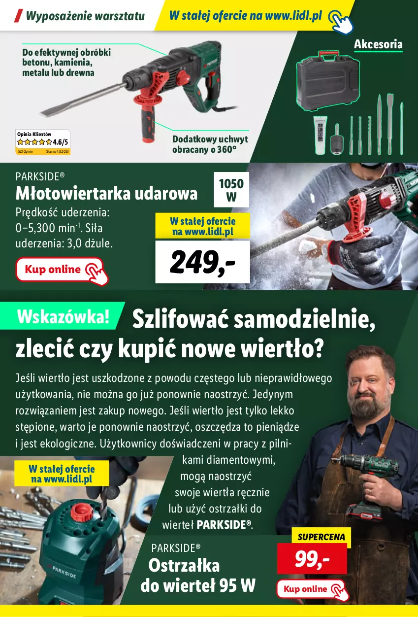 Gazetka promocyjna Lidl - KATALOG PARKSIDE - ważna 04.09 do 20.10.2023 - strona 10 - produkty: Młot, Młotowiertarka, Parkside, Pilnik, Tarka, Wiertarka, Wiertarka udarowa