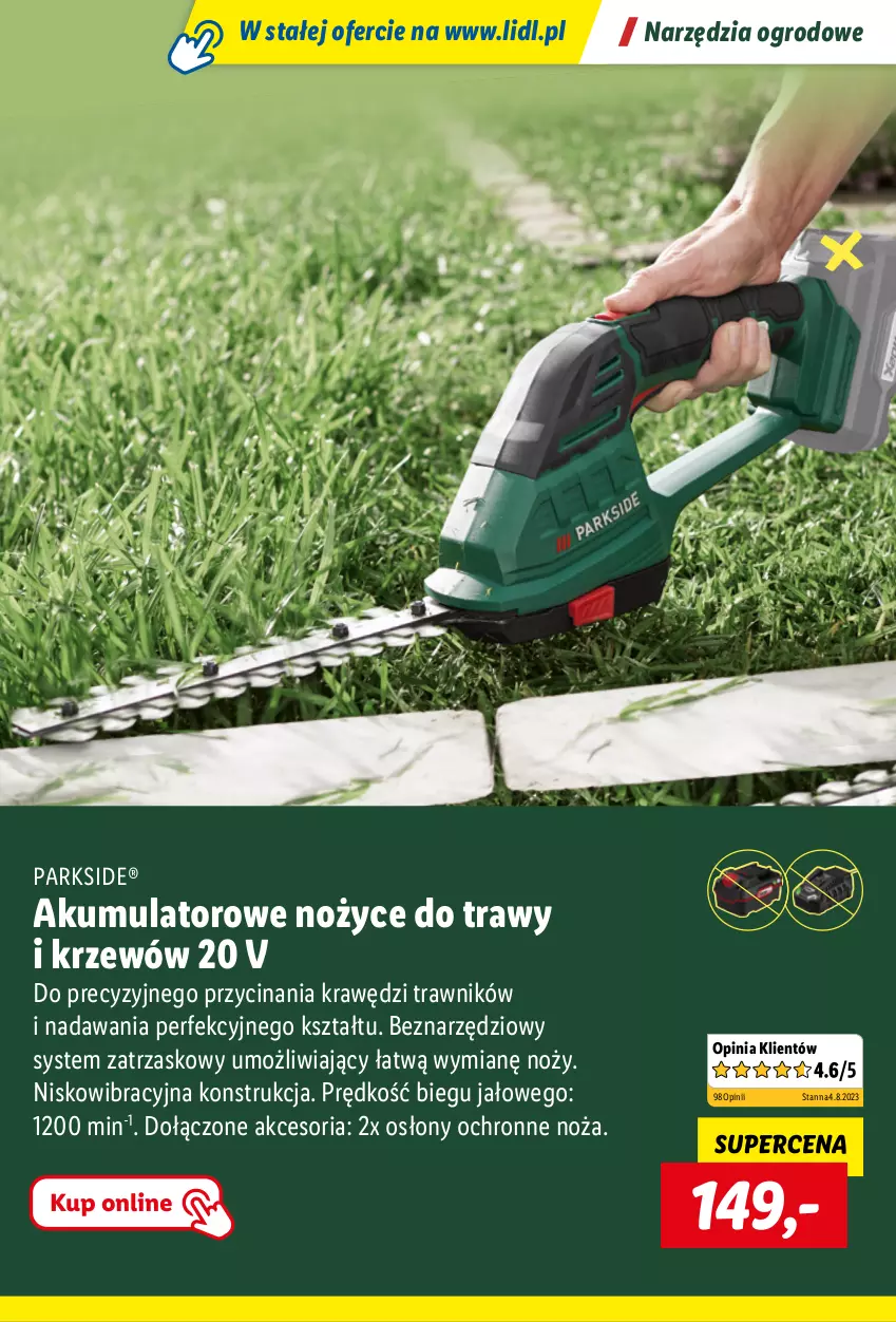 Gazetka promocyjna Lidl - KATALOG PARKSIDE - ważna 04.09 do 20.10.2023 - strona 37 - produkty: Akumulator, Noż, Nożyce, Parkside