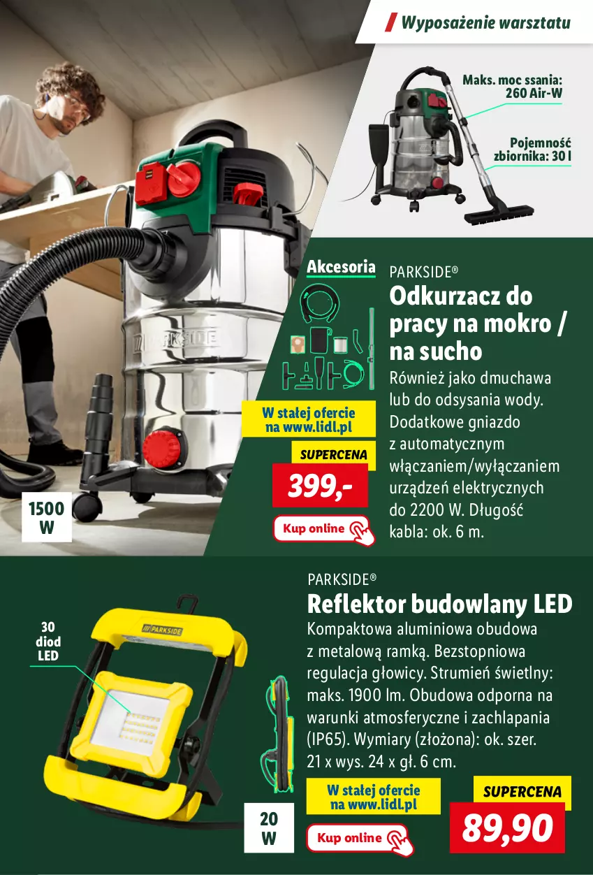 Gazetka promocyjna Lidl - KATALOG PARKSIDE - ważna 04.09 do 20.10.2023 - strona 5 - produkty: Odkurzacz, Parkside, Por, Reflektor, Rum, Top