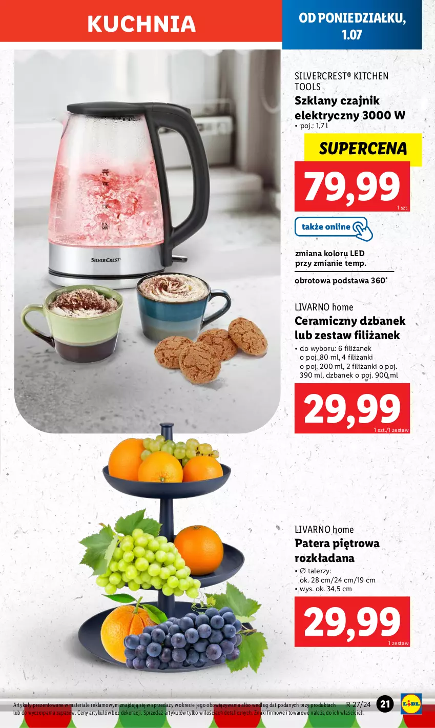 Gazetka promocyjna Lidl - GAZETKA - ważna 01.07 do 07.07.2024 - strona 25 - produkty: Czajnik, Czajnik elektryczny, Dzbanek, Ivar, Kuchnia, Silvercrest, Talerz, Tera