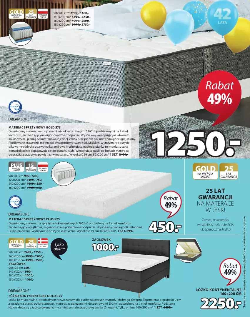 Gazetka promocyjna Jysk - Oferta tygodnia - ważna 24.03 do 06.04.2021 - strona 14 - produkty: JBL, Kokos, Materac, Materac sprężynowy, Sok, Tera, Top, Zagłówek