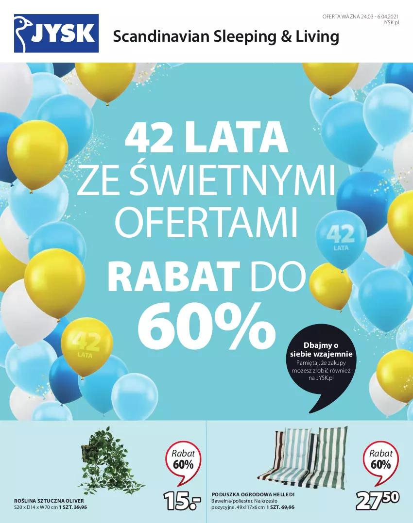 Gazetka promocyjna Jysk - Oferta tygodnia - ważna 24.03 do 06.04.2021 - strona 2 - produkty: Krzesło, Mięta, Poduszka, Roślina sztuczna, Wełna