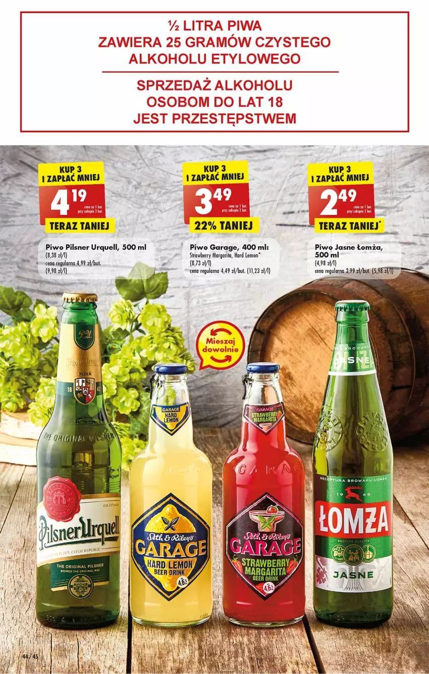 Gazetka promocyjna Biedronka - W tym tygodniu PN - ważna 25.04 do 02.05.2022 - strona 44 - produkty: Pilsner Urquell, Piwo, Piwo jasne, Tera