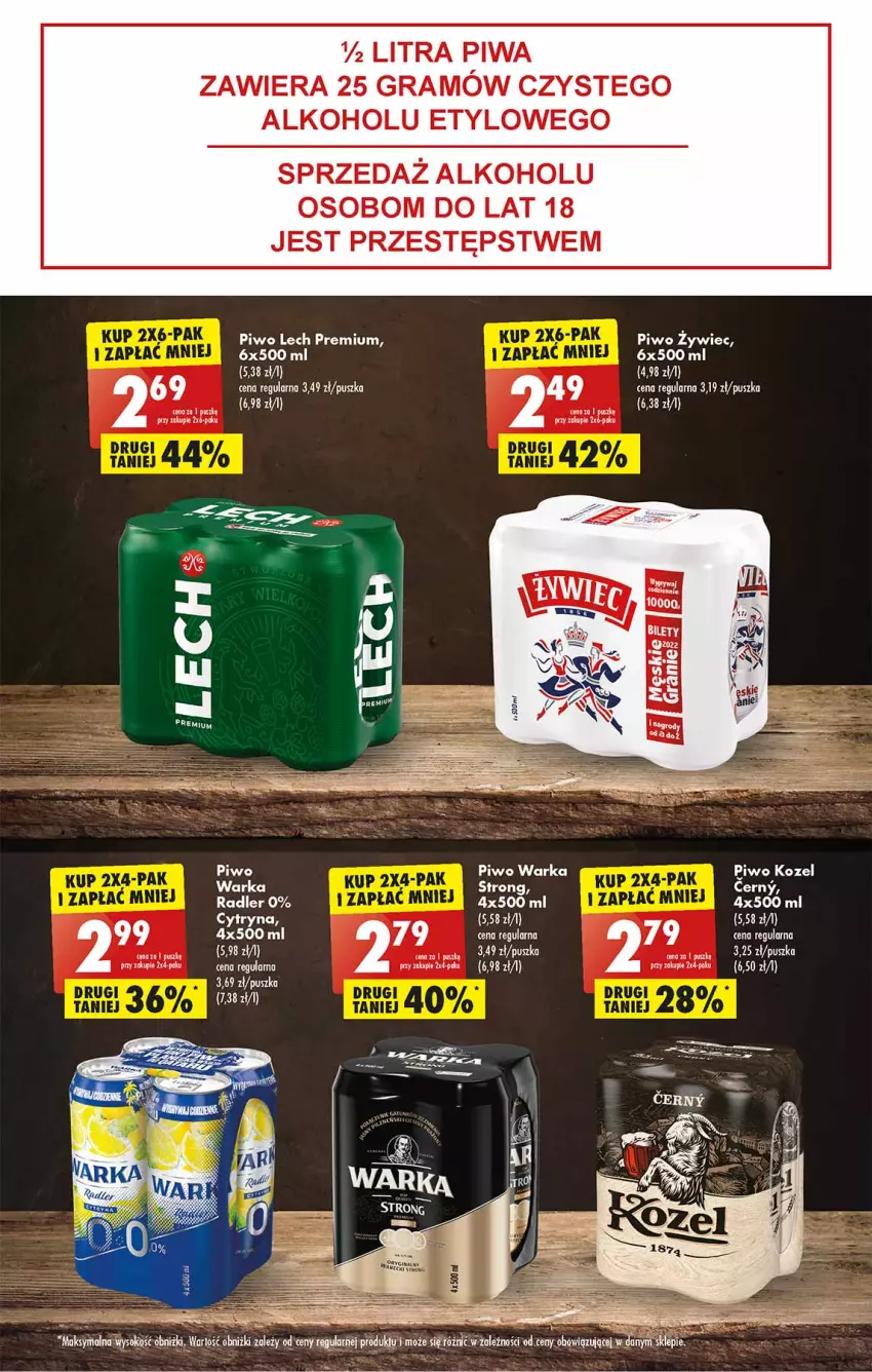 Gazetka promocyjna Biedronka - W tym tygodniu PN - ważna 25.04 do 02.05.2022 - strona 45 - produkty: Fa, Gra, Kozel, Lech Premium, Piwa, Piwo, Radler, Warka