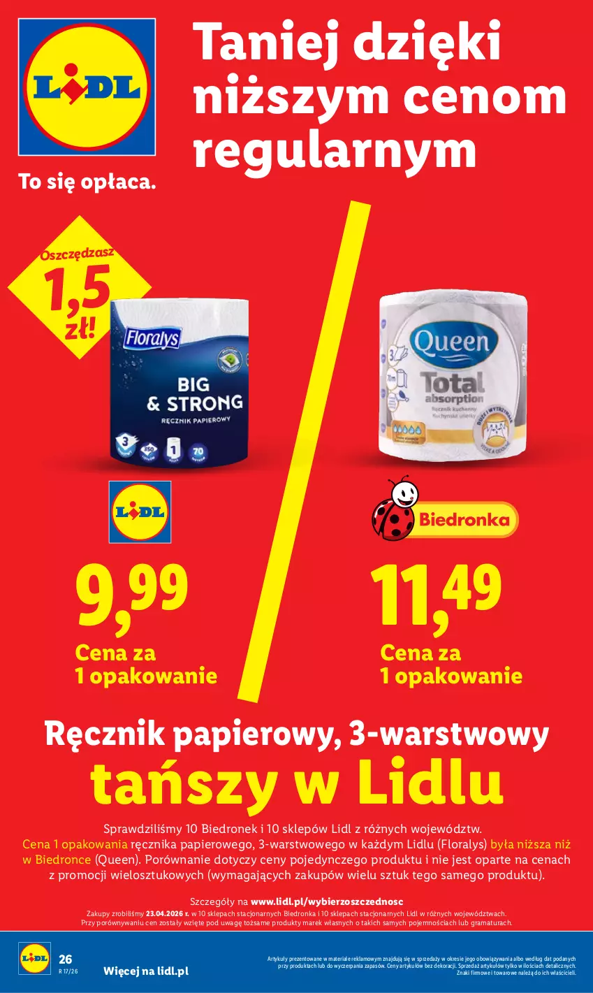 Gazetka promocyjna Lidl - Gazetka ważna od 29.04 do 2.05 - ważna 29.04 do 02.05.2026 - strona 26 - produkty: Dron, Flora, Gra, Papier, Por, Rama, Ręcznik